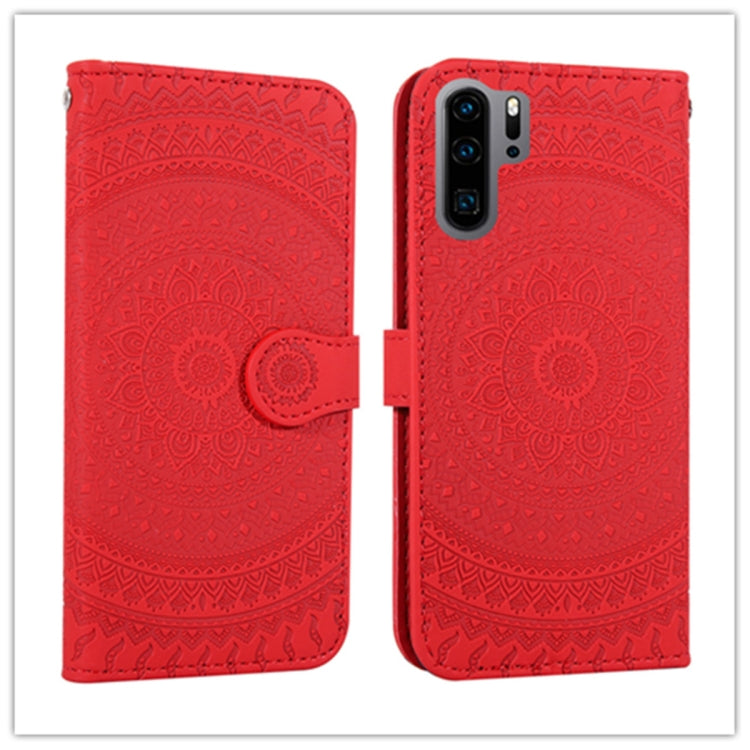 For Huawei P30 Pro Pressed Printing Pattern Horizontal Flip PU Leather Case with Holder & Card Slots & Wallet & & Lanyard