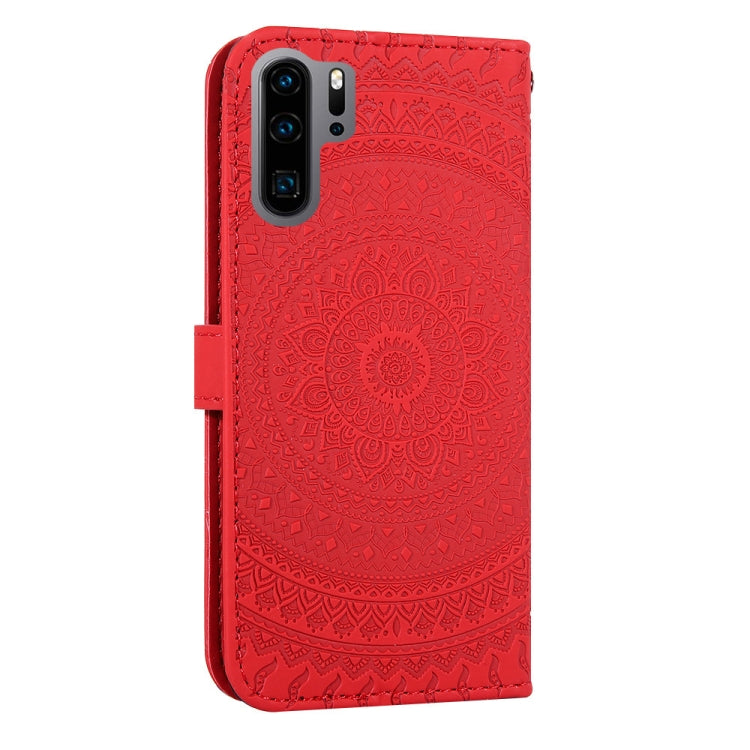 For Huawei P30 Pro Pressed Printing Pattern Horizontal Flip PU Leather Case with Holder & Card Slots & Wallet & & Lanyard