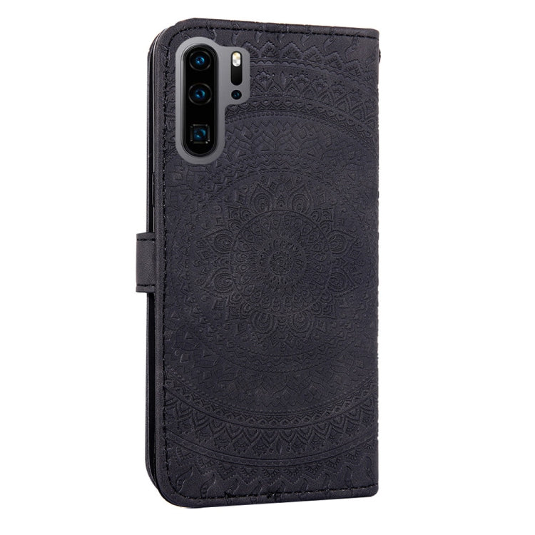For Huawei P30 Pro Pressed Printing Pattern Horizontal Flip PU Leather Case with Holder & Card Slots & Wallet & & Lanyard