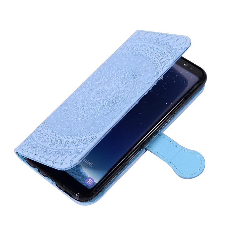 For Huawei Y6 2018 Pressed Printing Pattern Horizontal Flip PU Leather Case with Holder & Card Slots & Wallet & & Lanyard