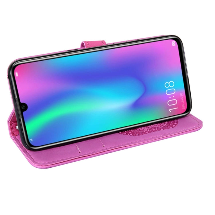 For Huawei Y6 2019 Pressed Printing Pattern Horizontal Flip PU Leather Case with Holder & Card Slots & Wallet & & Lanyard