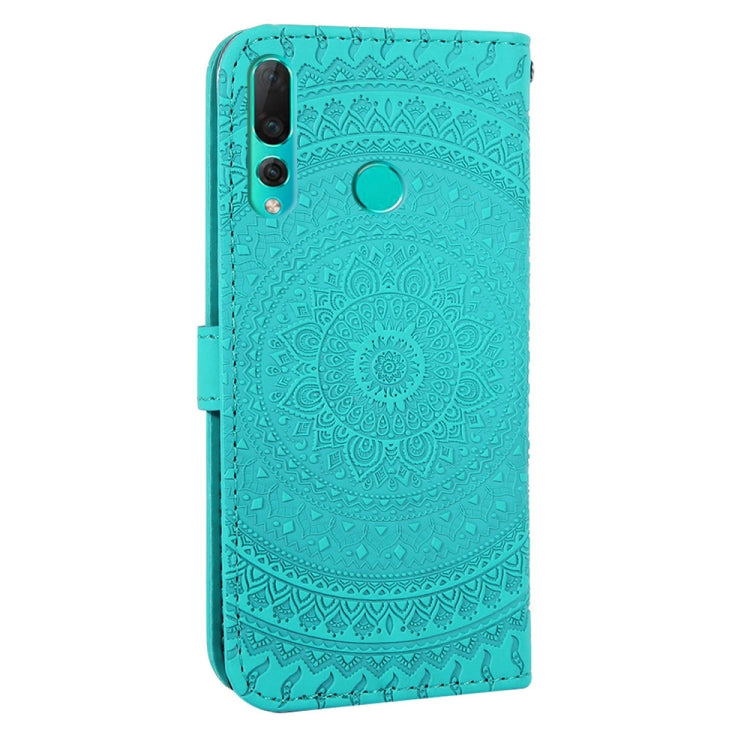 For Huawei Enjoy 9s Pressed Printing Pattern Horizontal Flip PU Leather Case with Holder & Card Slots & Wallet & & Lanyard