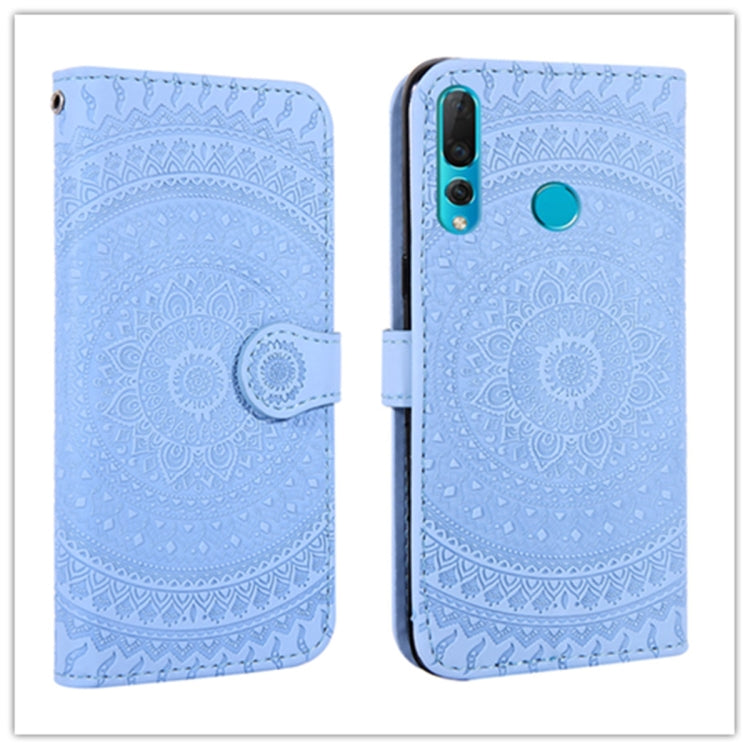 For Huawei Enjoy 9s Pressed Printing Pattern Horizontal Flip PU Leather Case with Holder & Card Slots & Wallet & & Lanyard