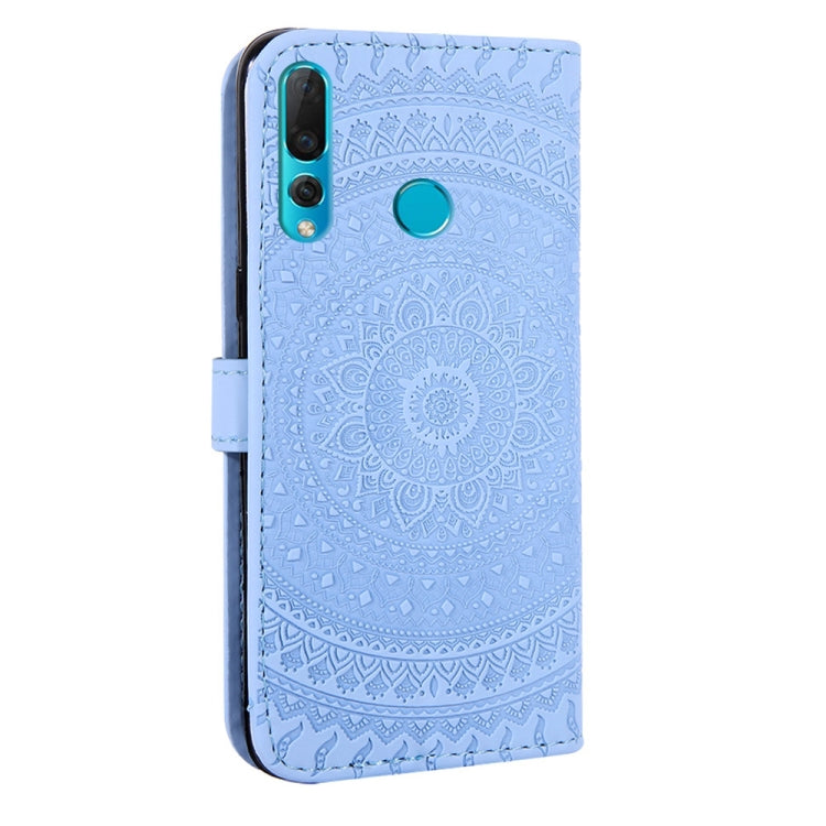 For Huawei Enjoy 9s Pressed Printing Pattern Horizontal Flip PU Leather Case with Holder & Card Slots & Wallet & & Lanyard
