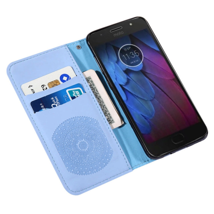 For Motorola Moto E5 Play Pressed Printing Pattern Horizontal Flip PU Leather Case with Holder & Card Slots & Wallet & & Lanyard