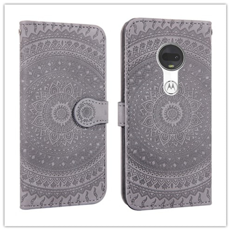 For Motorola Moto G7 Pressed Printing Pattern Horizontal Flip PU Leather Case with Holder & Card Slots & Wallet & & Lanyard