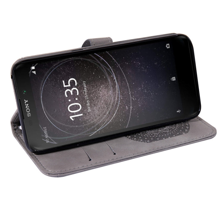 For Sony Xperia L2 Pressed Printing Pattern Horizontal Flip PU Leather Case with Holder & Card Slots & Wallet & & Lanyard