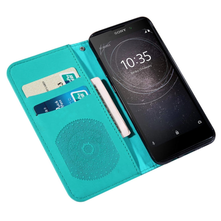 For Sony Xperia L2 Pressed Printing Pattern Horizontal Flip PU Leather Case with Holder & Card Slots & Wallet & & Lanyard