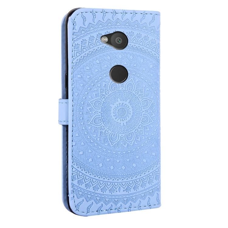 For Sony Xperia L2 Pressed Printing Pattern Horizontal Flip PU Leather Case with Holder & Card Slots & Wallet & & Lanyard