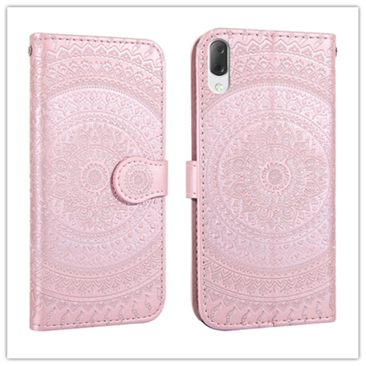 For Sony Xperia L3 Pressed Printing Pattern Horizontal Flip PU Leather Case with Holder & Card Slots & Wallet & & Lanyard