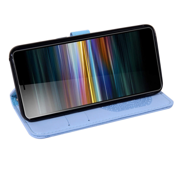 For Sony Xperia L3 Pressed Printing Pattern Horizontal Flip PU Leather Case with Holder & Card Slots & Wallet & & Lanyard