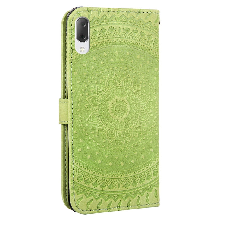 For Sony Xperia L3 Pressed Printing Pattern Horizontal Flip PU Leather Case with Holder & Card Slots & Wallet & & Lanyard