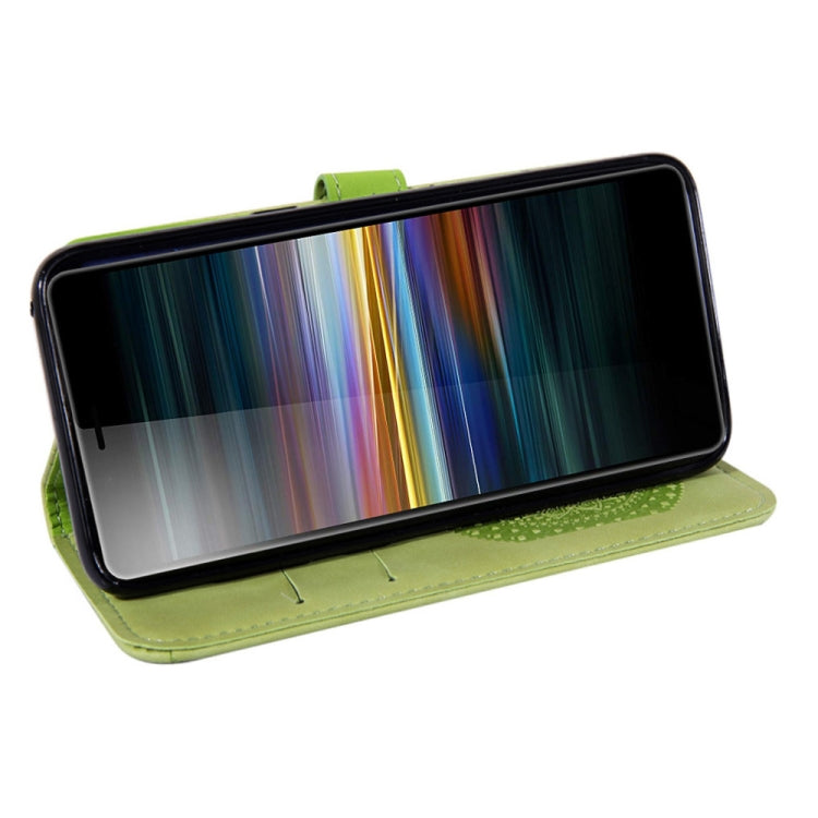 For Sony Xperia L3 Pressed Printing Pattern Horizontal Flip PU Leather Case with Holder & Card Slots & Wallet & & Lanyard