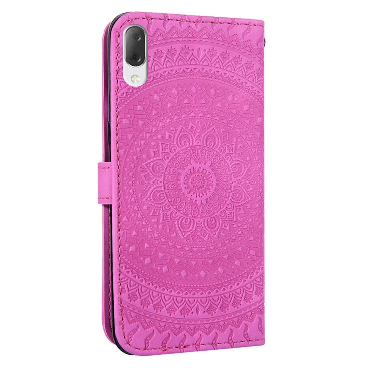 For Sony Xperia L3 Pressed Printing Pattern Horizontal Flip PU Leather Case with Holder & Card Slots & Wallet & & Lanyard