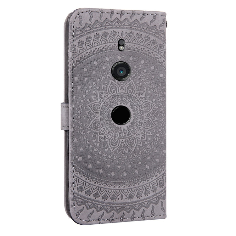 For Sony Xperia XZ3 Pressed Printing Pattern Horizontal Flip PU Leather Case with Holder & Card Slots & Wallet & & Lanyard