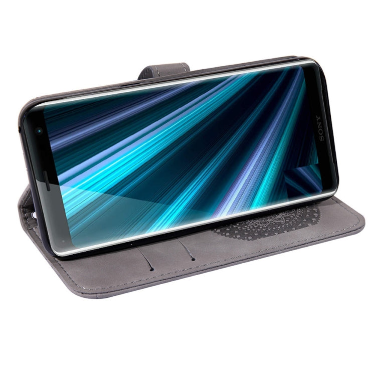 For Sony Xperia XZ3 Pressed Printing Pattern Horizontal Flip PU Leather Case with Holder & Card Slots & Wallet & & Lanyard