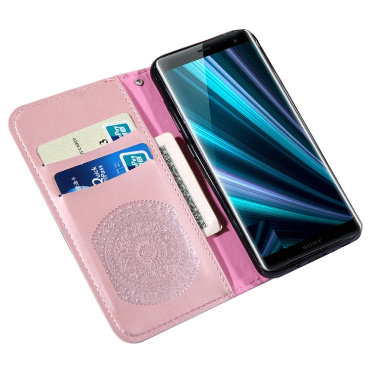 For Sony Xperia XZ3 Pressed Printing Pattern Horizontal Flip PU Leather Case with Holder & Card Slots & Wallet & & Lanyard