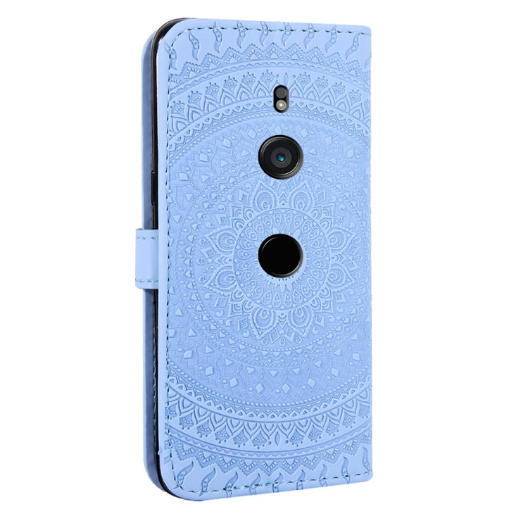For Sony Xperia XZ3 Pressed Printing Pattern Horizontal Flip PU Leather Case with Holder & Card Slots & Wallet & & Lanyard