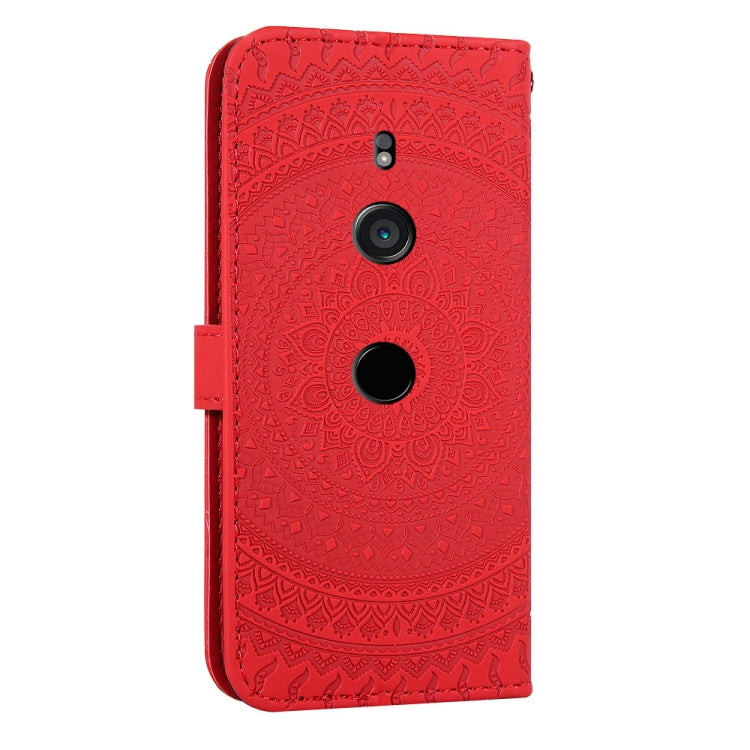 For Sony Xperia XZ3 Pressed Printing Pattern Horizontal Flip PU Leather Case with Holder & Card Slots & Wallet & & Lanyard