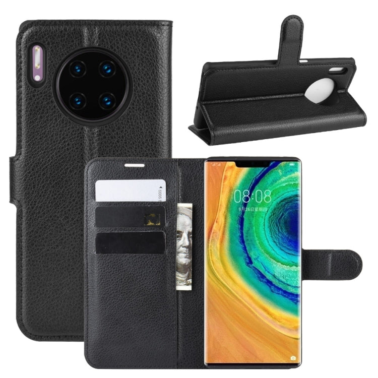 For Huawei Mate 30 Pro Litchi Texture Horizontal Flip Leather Case with Wallet & Holder & Card Slots