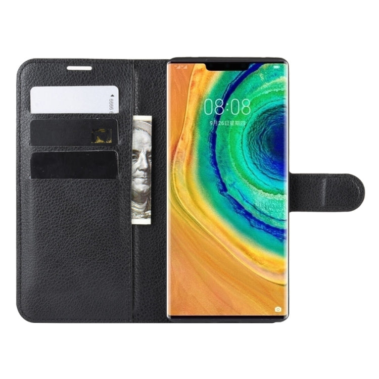For Huawei Mate 30 Pro Litchi Texture Horizontal Flip Leather Case with Wallet & Holder & Card Slots