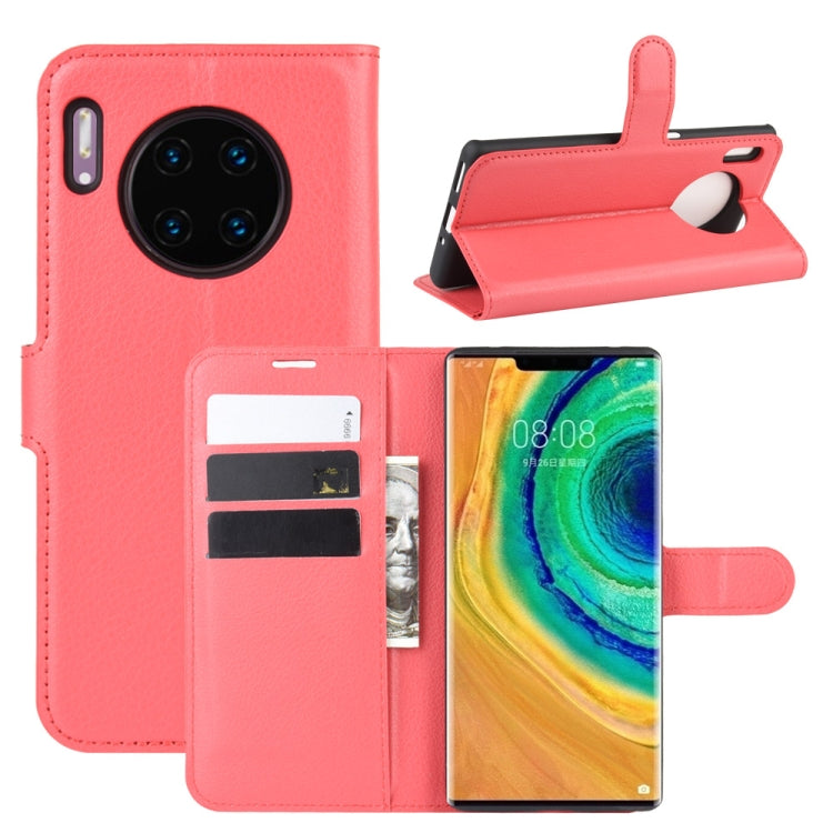 For Huawei Mate 30 Pro Litchi Texture Horizontal Flip Leather Case with Wallet & Holder & Card Slots