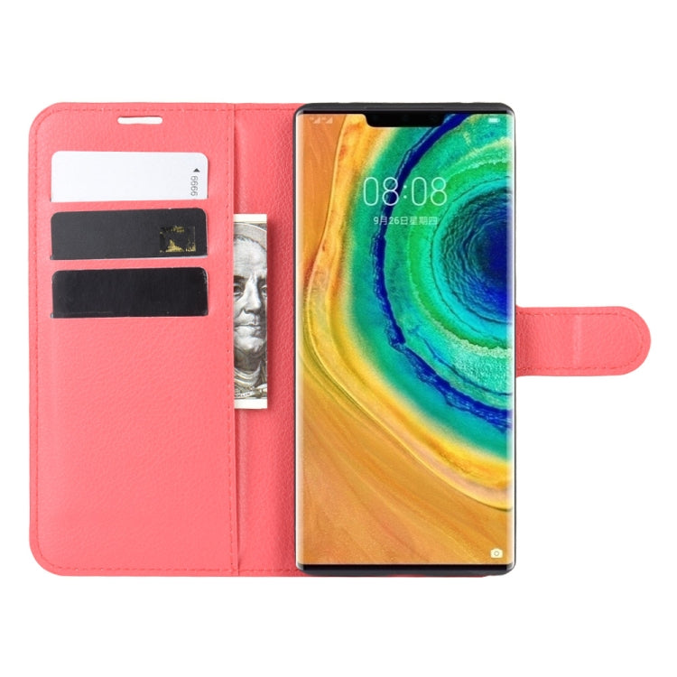 For Huawei Mate 30 Pro Litchi Texture Horizontal Flip Leather Case with Wallet & Holder & Card Slots