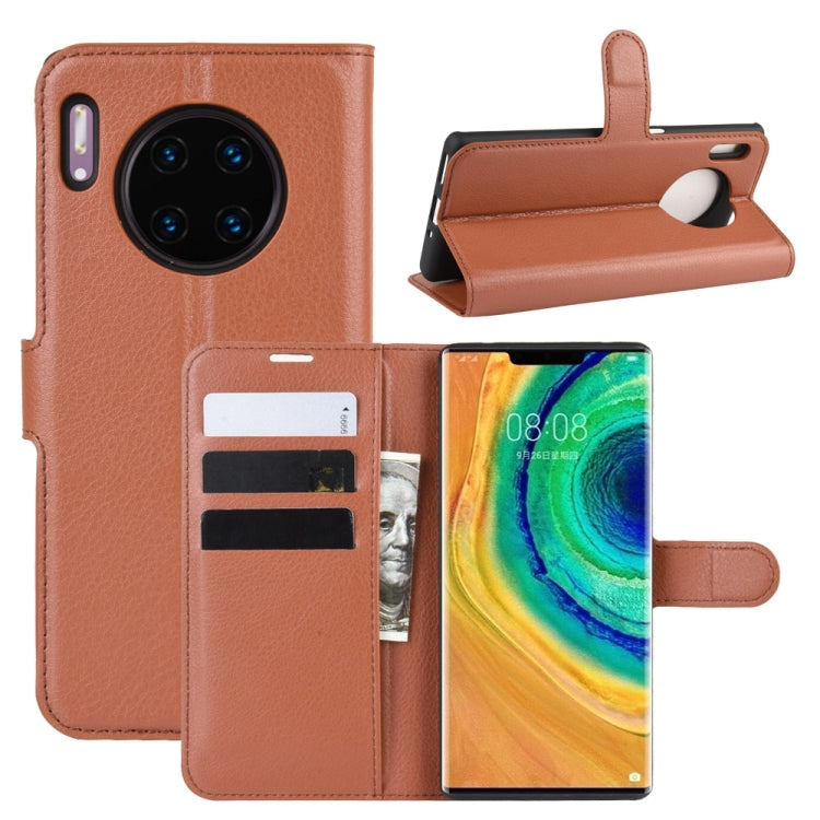 For Huawei Mate 30 Pro Litchi Texture Horizontal Flip Leather Case with Wallet & Holder & Card Slots