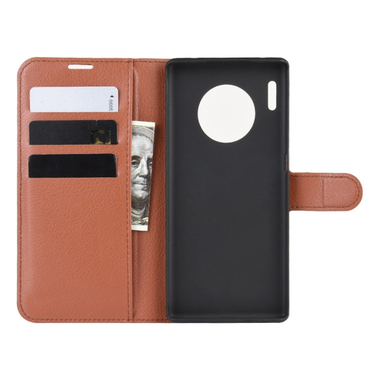 For Huawei Mate 30 Pro Litchi Texture Horizontal Flip Leather Case with Wallet & Holder & Card Slots