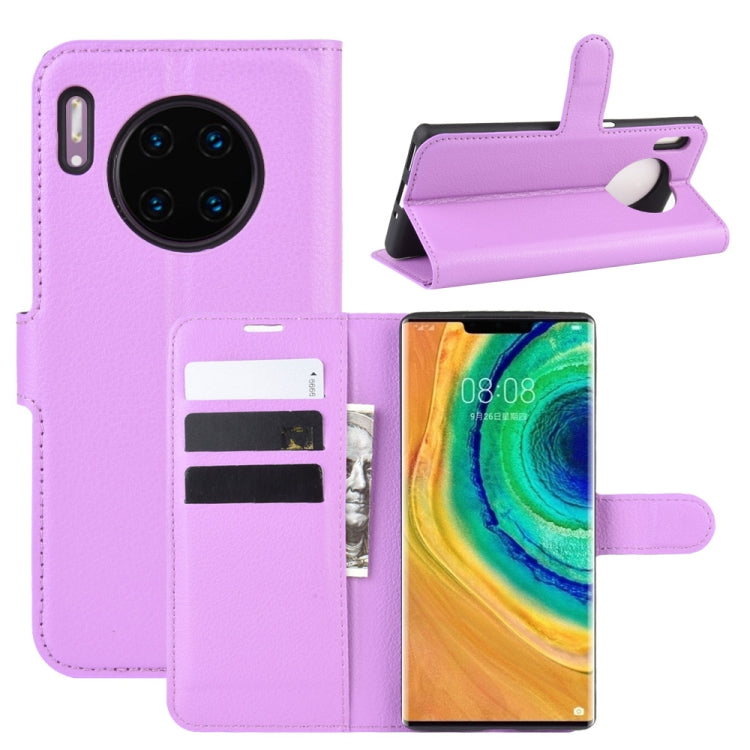 For Huawei Mate 30 Pro Litchi Texture Horizontal Flip Leather Case with Wallet & Holder & Card Slots