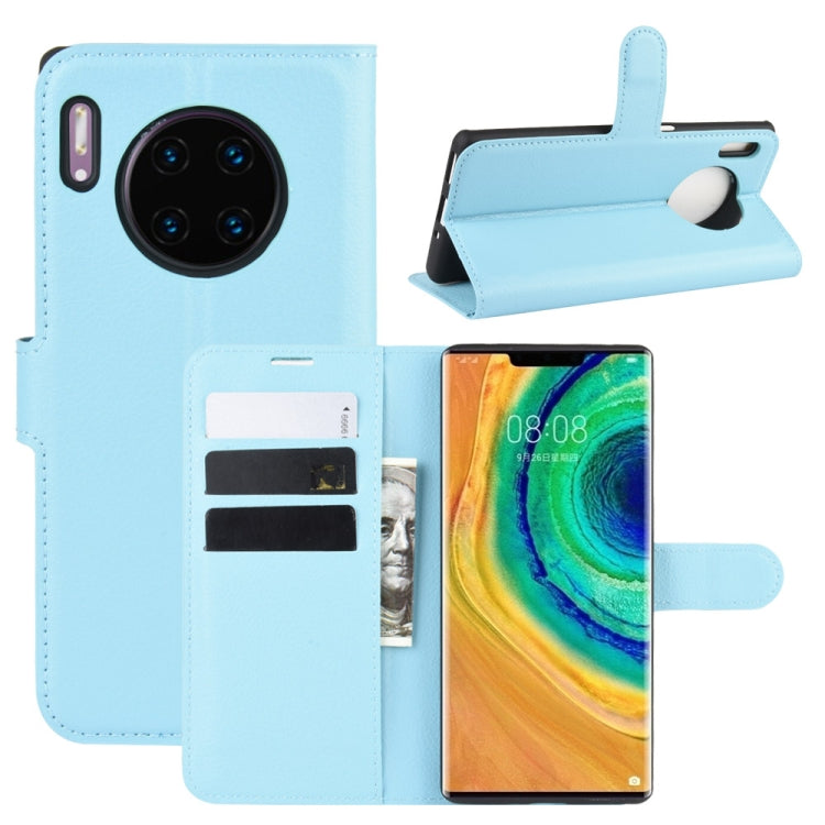 For Huawei Mate 30 Pro Litchi Texture Horizontal Flip Leather Case with Wallet & Holder & Card Slots
