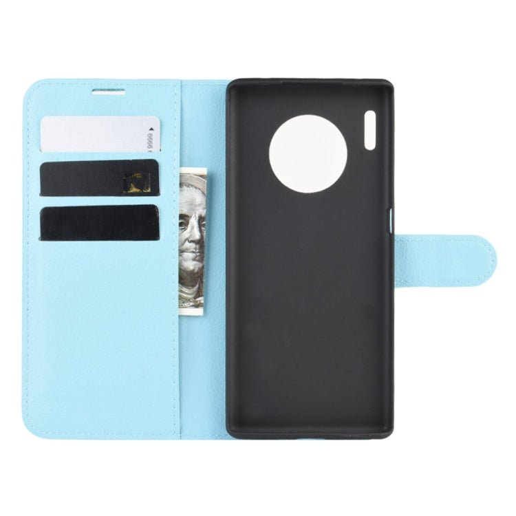 For Huawei Mate 30 Pro Litchi Texture Horizontal Flip Leather Case with Wallet & Holder & Card Slots