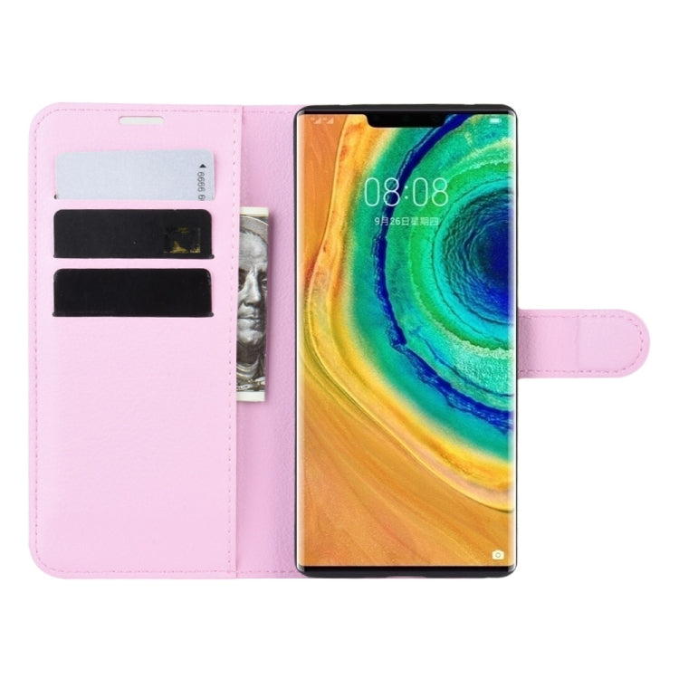 For Huawei Mate 30 Pro Litchi Texture Horizontal Flip Leather Case with Wallet & Holder & Card Slots
