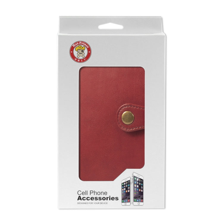 For Huawei Mate 30 Hat-Prince Litchi Texture Horizontal Flip Leather Case with Card Slots Red