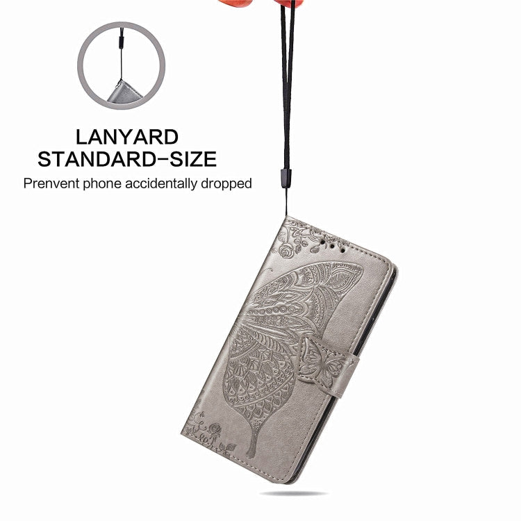 For LG K30 2019 Butterfly Love Flower Embossed Horizontal Flip Leather Case with Bracket Lanyard Card Slot Wallet