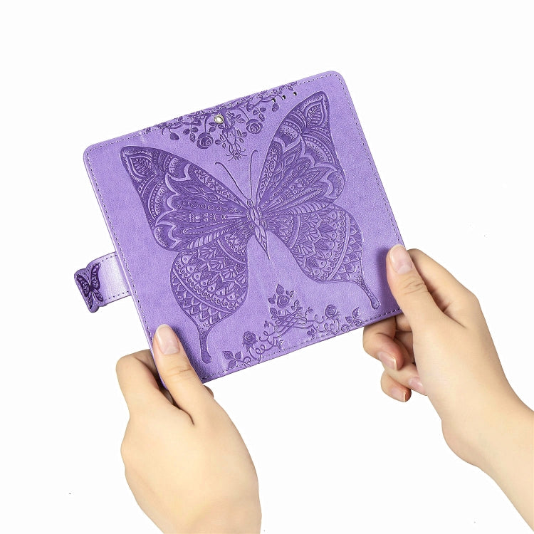 For LG K30 2019 Butterfly Love Flower Embossed Horizontal Flip Leather Case with Bracket Lanyard Card Slot Wallet