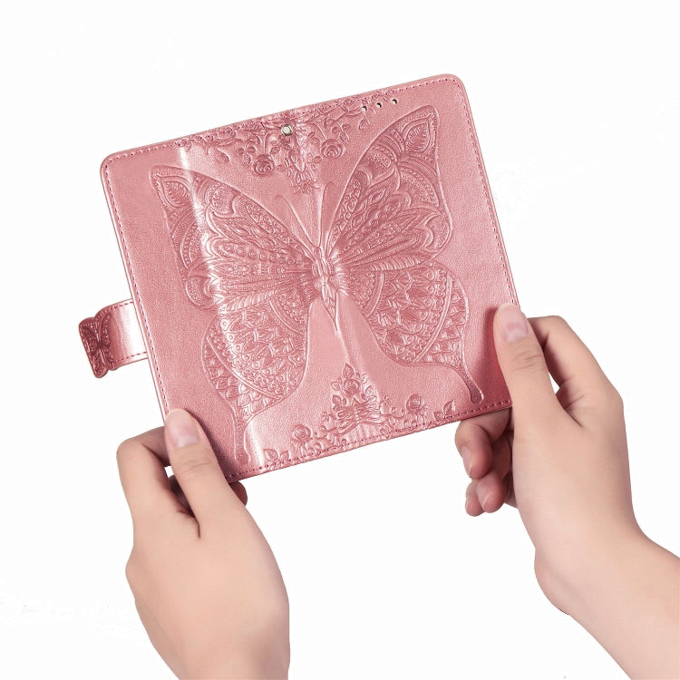 For LG K30 2019 Butterfly Love Flower Embossed Horizontal Flip Leather Case with Bracket Lanyard Card Slot Wallet