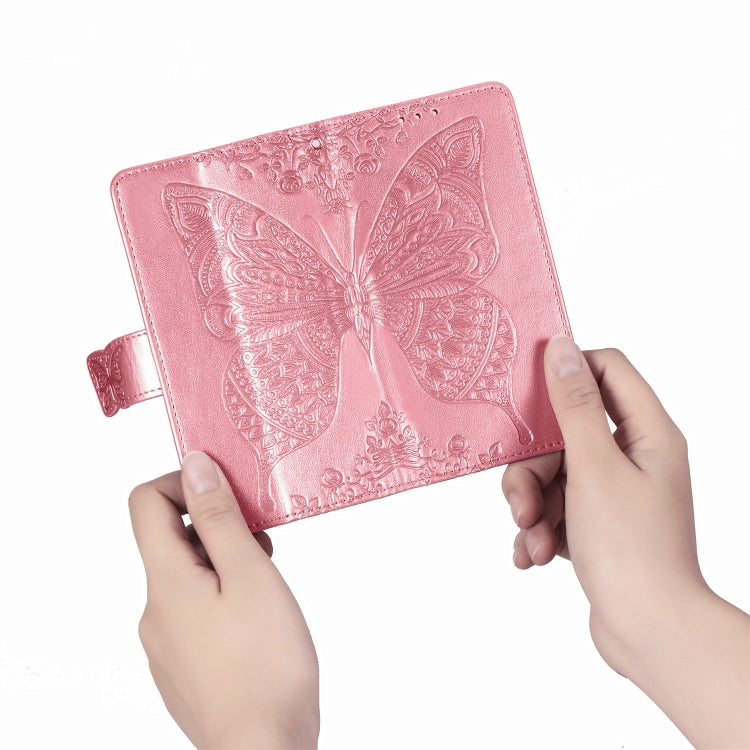 For LG K30 2019 Butterfly Love Flower Embossed Horizontal Flip Leather Case with Bracket Lanyard Card Slot Wallet