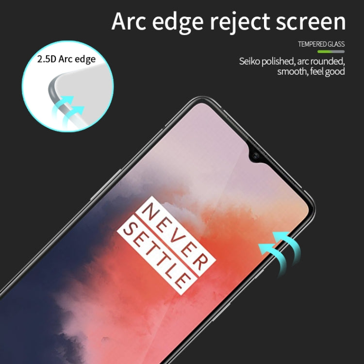 For Oneplus 7T MOFI 9H 2.5D Full Screen Tempered Glass Film(Black)