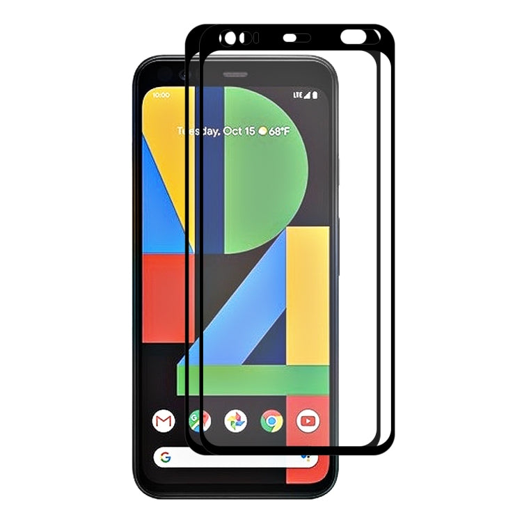 For Google Pixel 4 XL 2 PCS ENKAY Hat-prince Full Glue 0.26mm 9H 2.5D Tempered Glass Full Coverage Film