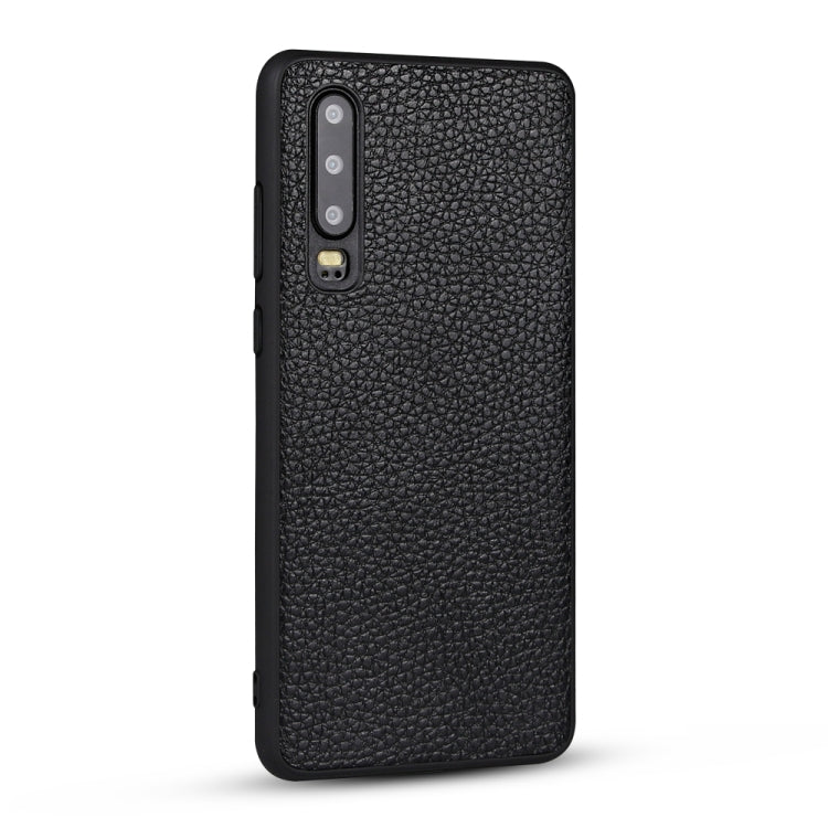 For Huawei P30 Litchi PU Leather Anti-falling TPU Protective Case