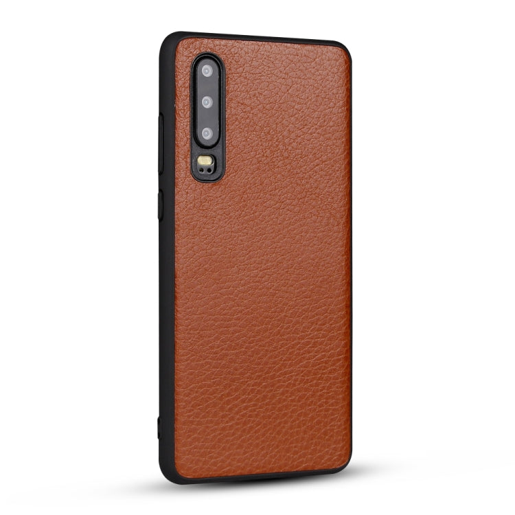 For Huawei P30 Litchi PU Leather Anti-falling TPU Protective Case