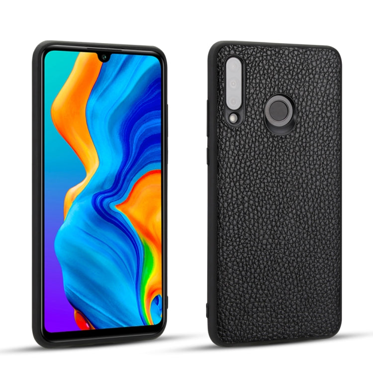 For Huawei P30 Lite Lychee Grain Cortex Anti-falling TPU Mobile Phone Shell Protective Case