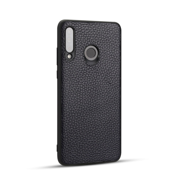 For Huawei P30 Lite Lychee Grain Cortex Anti-falling TPU Mobile Phone Shell Protective Case