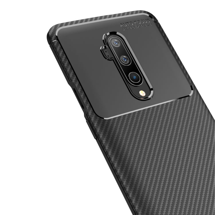 For One Plus 7T Pro Carbon Fiber Texture Shockproof TPU Case(Black)