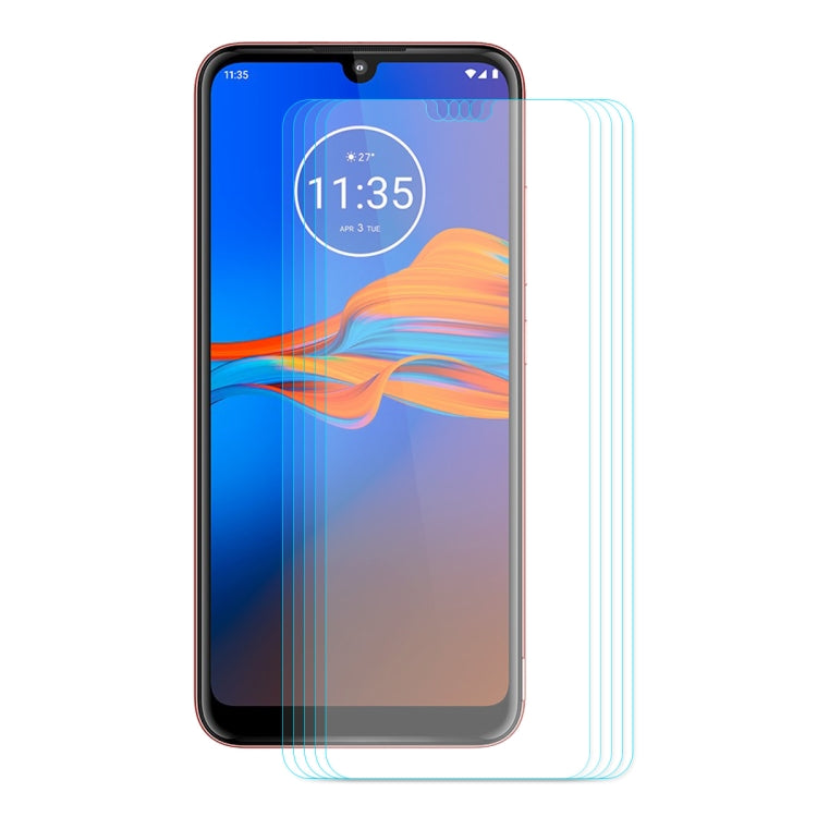 For Motorola Moto E6 Plus 5PCS ENKAY Hat-prince 0.26mm 9H 2.5D Curved Edge Tempered Glass Film