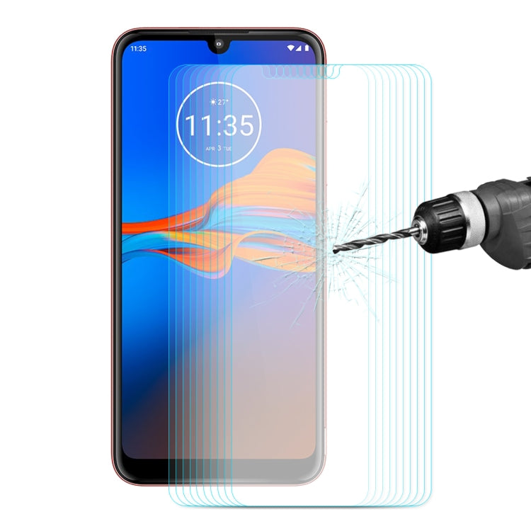 For Motorola Moto E6 Plus 10 PCS ENKAY 0.26mm 9H 2.5D Curved Edge Tempered Glass Film