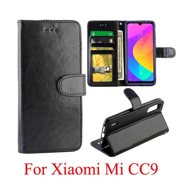 For Xiaomi MI CC9 Crazy Horse Texture Horizontal Flip Leather Case with Holder & Card Slots & Wallet & Photo Frame
