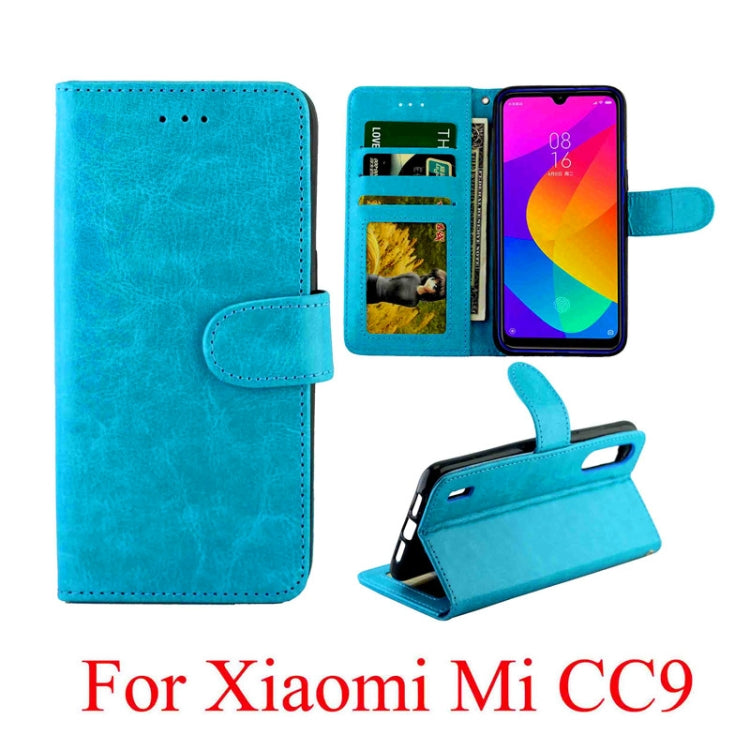 For Xiaomi MI CC9 Crazy Horse Texture Horizontal Flip Leather Case with Holder & Card Slots & Wallet & Photo Frame