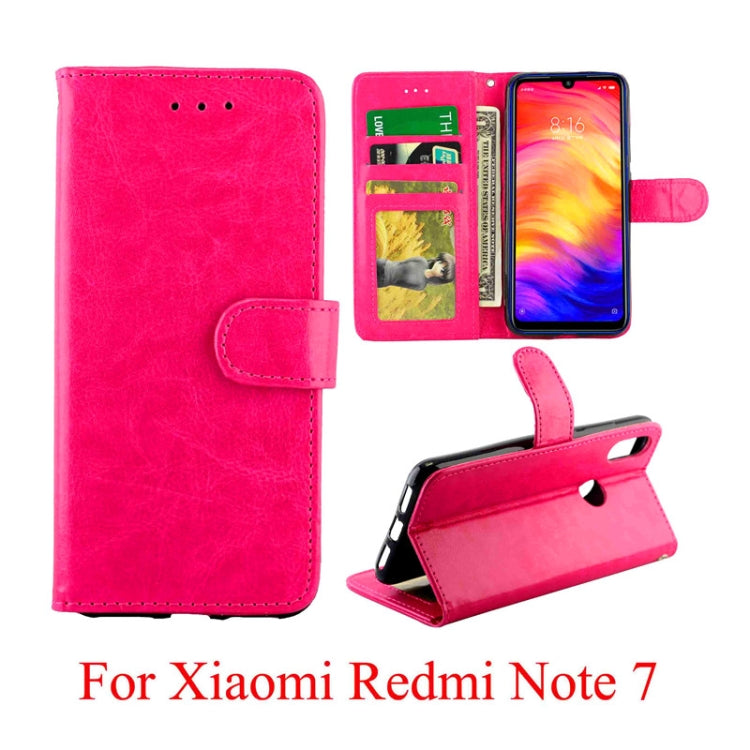 For Xiaomi Redmi Note7 Crazy Horse Texture Horizontal Flip Leather Case with Holder & Card Slots & Wallet & Photo Frame